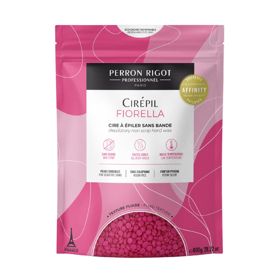 Cirepil Fiorella 800g wax beads bag with low-temperature formula for beginner-friendly use.