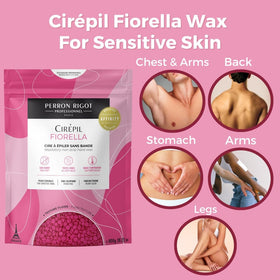 Fiorella wax featuring peony fragrance for a spa-like waxing experience.