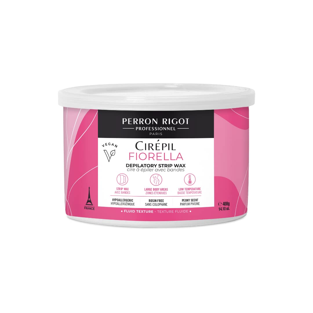 Cirepil Fiorella soft wax tin ready for professional use with smooth application on large areas.