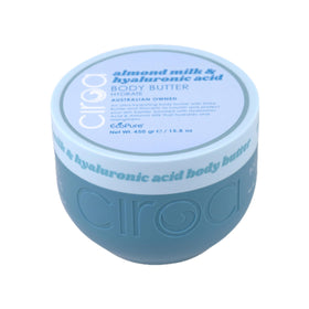 Ciroa ultra-hydrating body butter with shea and glycerin for nourished skin.