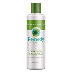 CitriSafe Remedy bio-balancing shampoo bottle setup highlighting fragrance-free formula for gentle cleansing