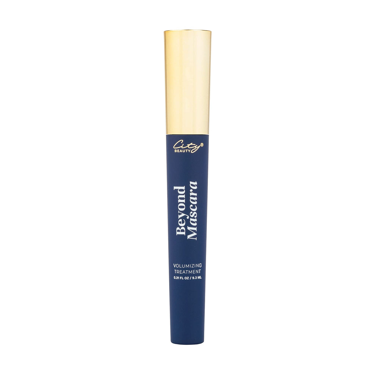 City Beauty Beyond Mascara bottle close-up with rich pigment for bold definition.
