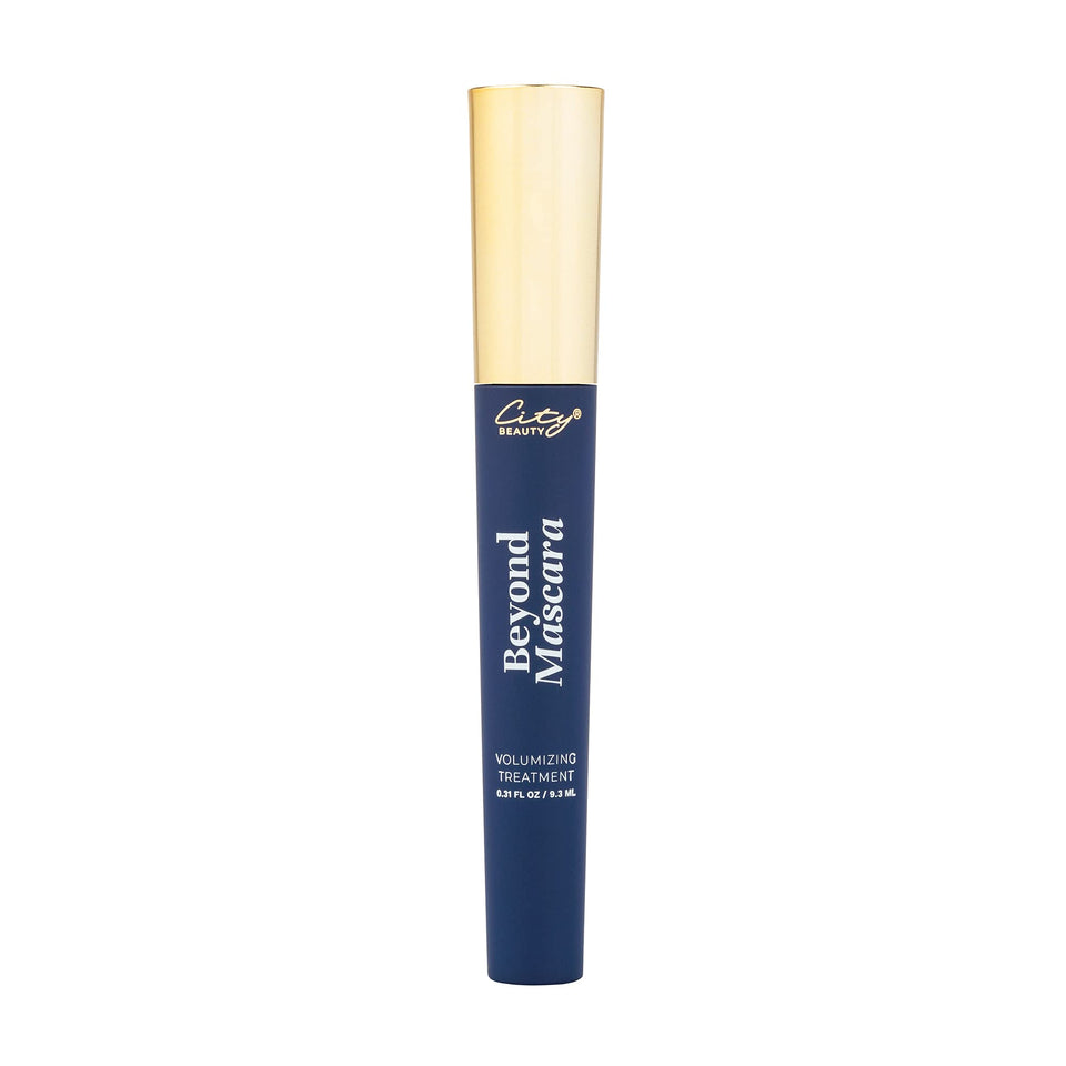 City Beauty Beyond Mascara bottle close-up with rich pigment for bold definition.