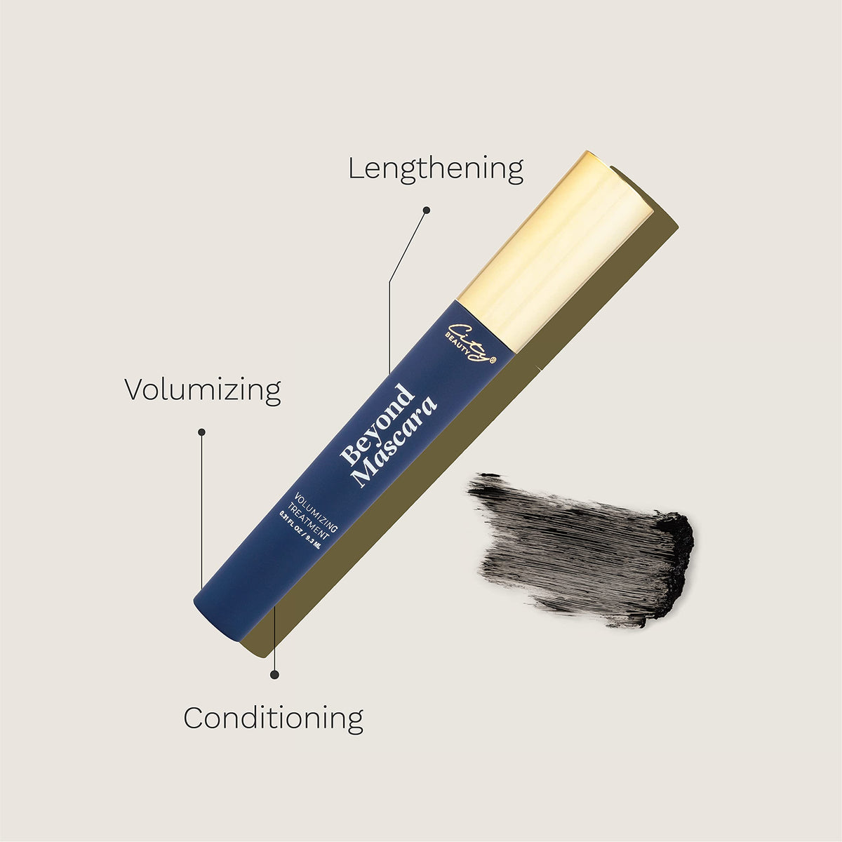 City Beauty Beyond Mascara smudge-resistant formula for all-day wear.