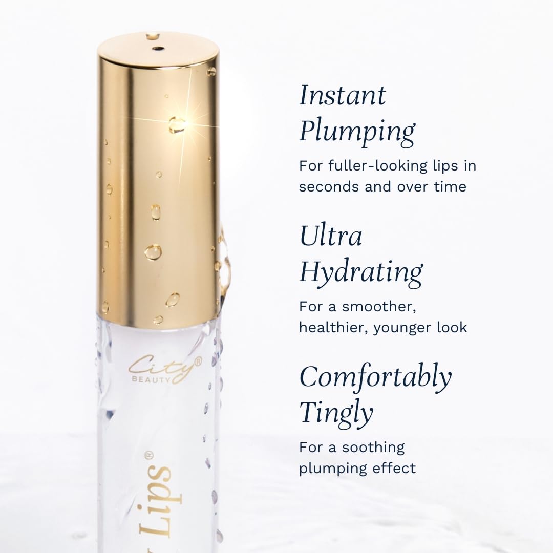 City Beauty City Lips oligopeptides support smoother lip texture and volume.