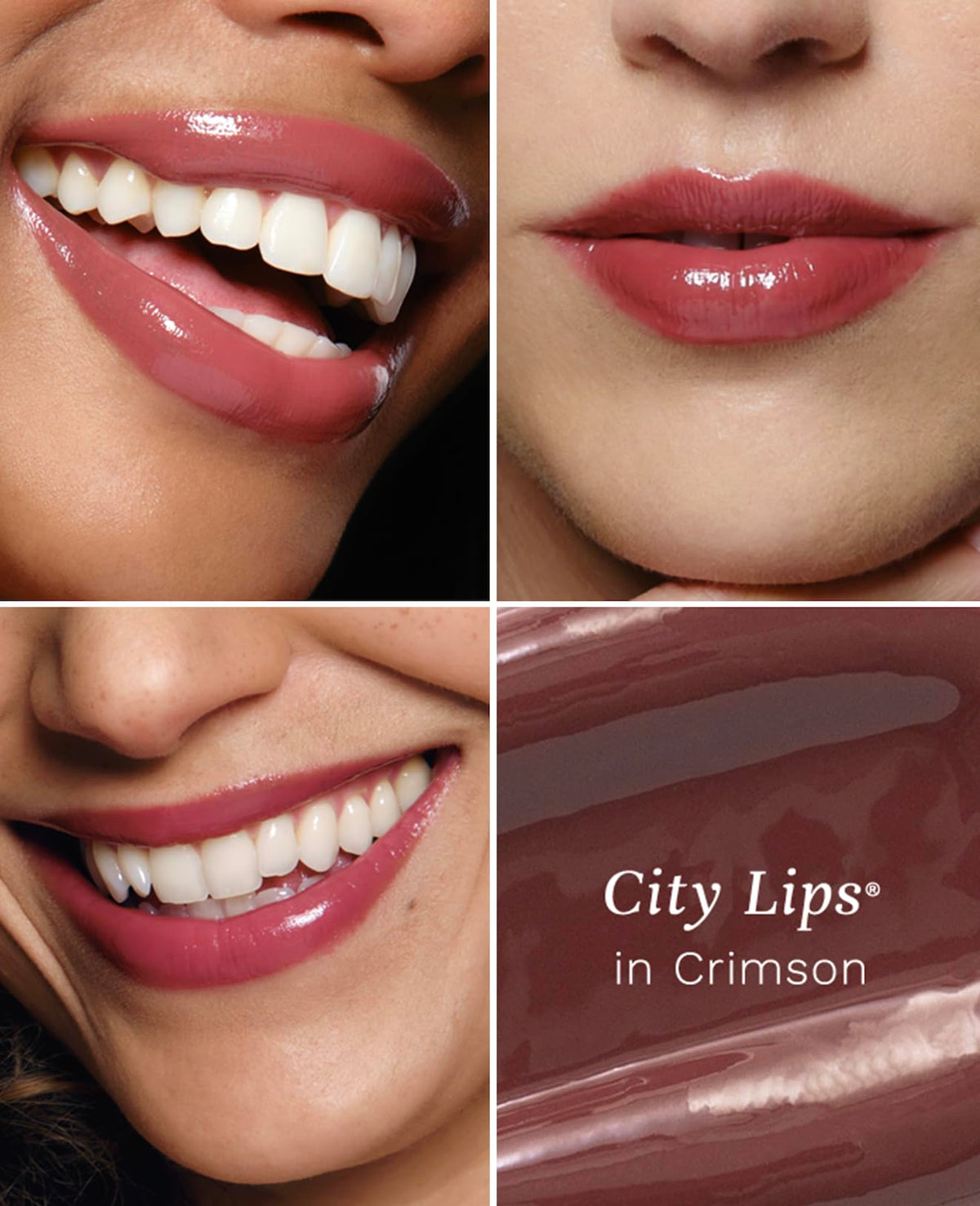 City Beauty City Lips Crimson close-up with high-shine finish
