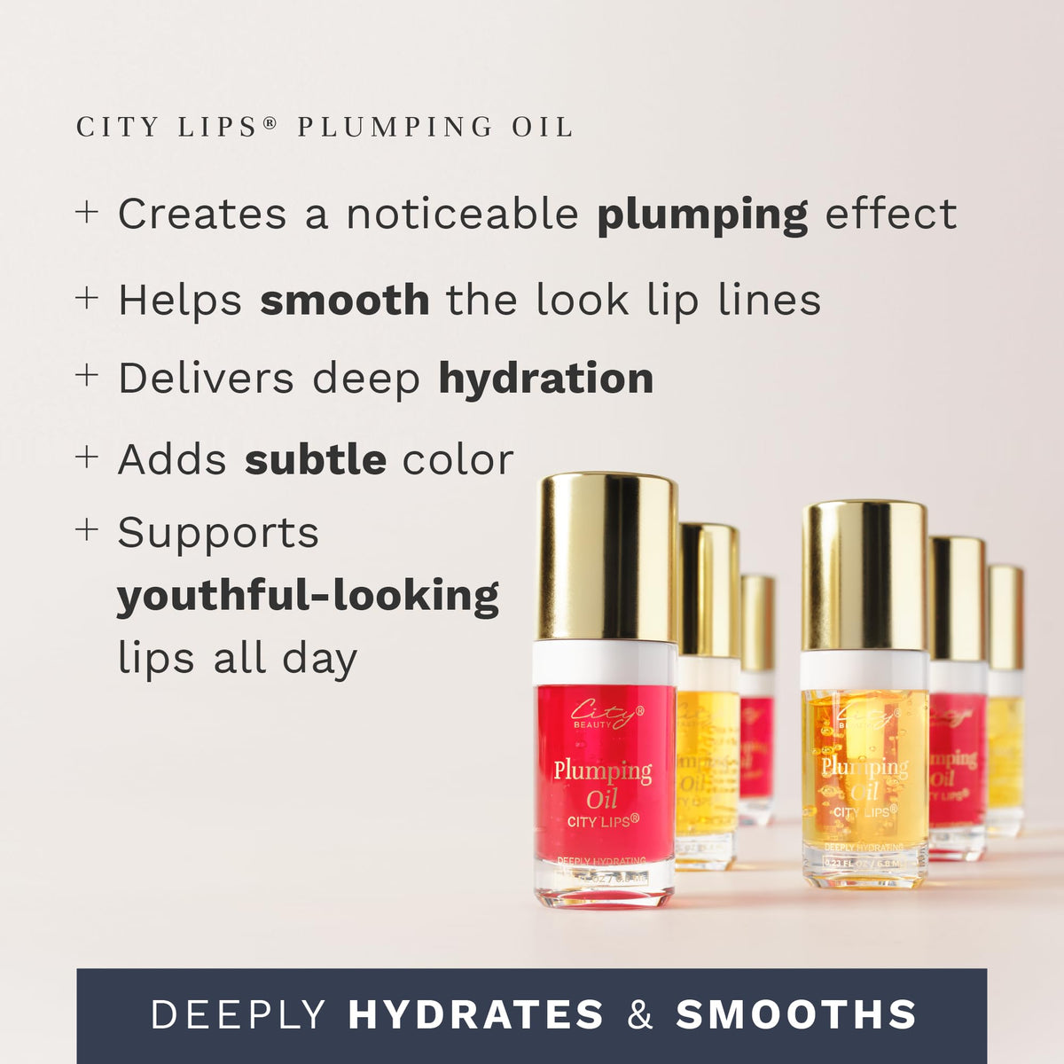 City Lips Plumping Oil dispensing with convenient dropper for controlled use.