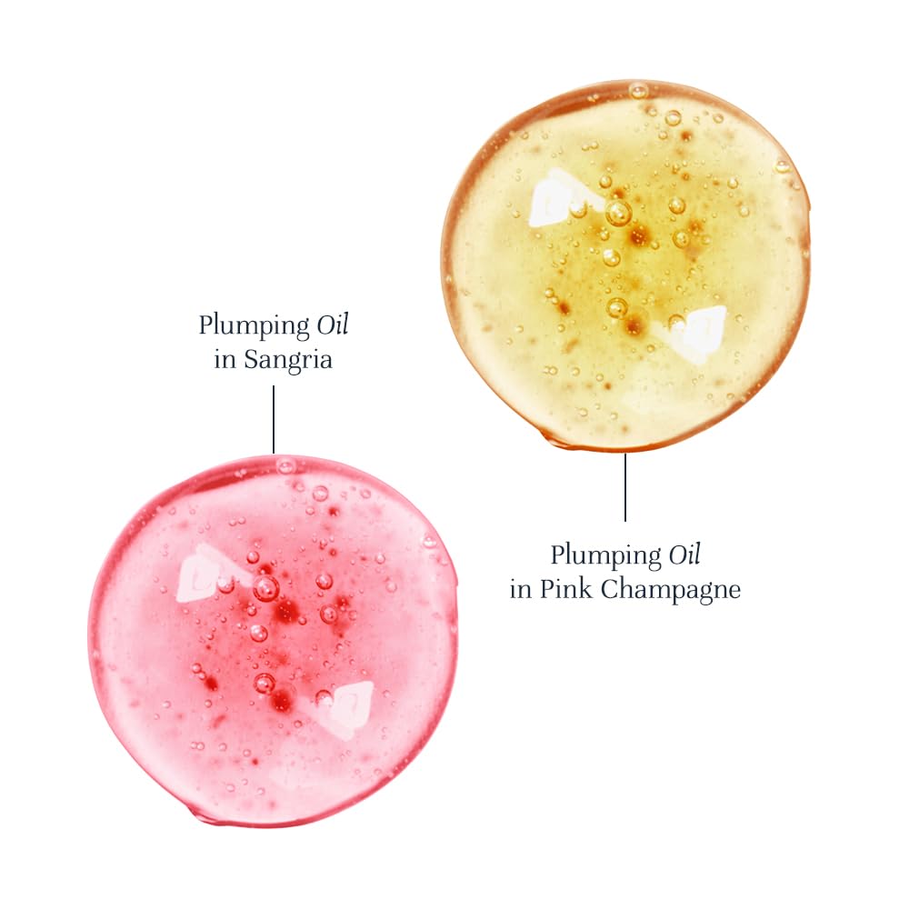 Cushiony texture and glossy finish suggesting a gentle plump effect on lips.