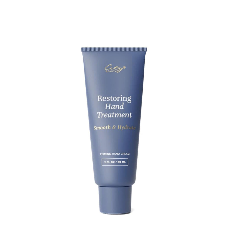 City Beauty Restoring Hand Treatment jar close-up showing creamy hydration