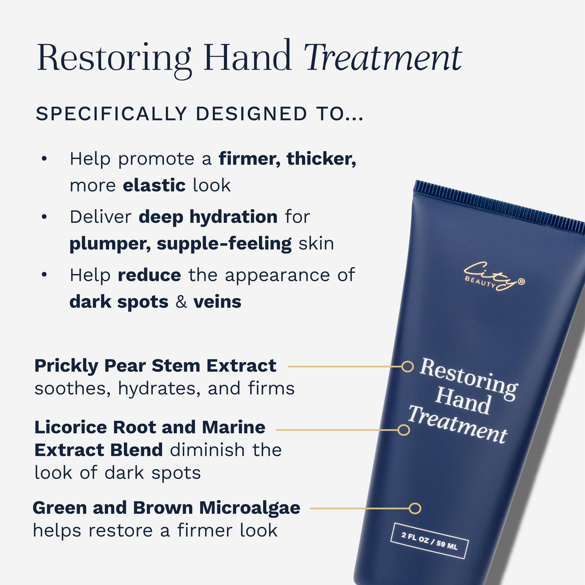 Fast-absorbing City Beauty Restoring Hand Treatment leaves soft hands