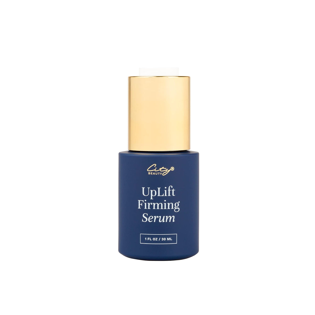 City Beauty UpLift Serum bottle close-up for premium at-home lifting routine
