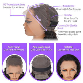 CITY GIRL pre-plucked hairline lace front wig for a natural-looking part