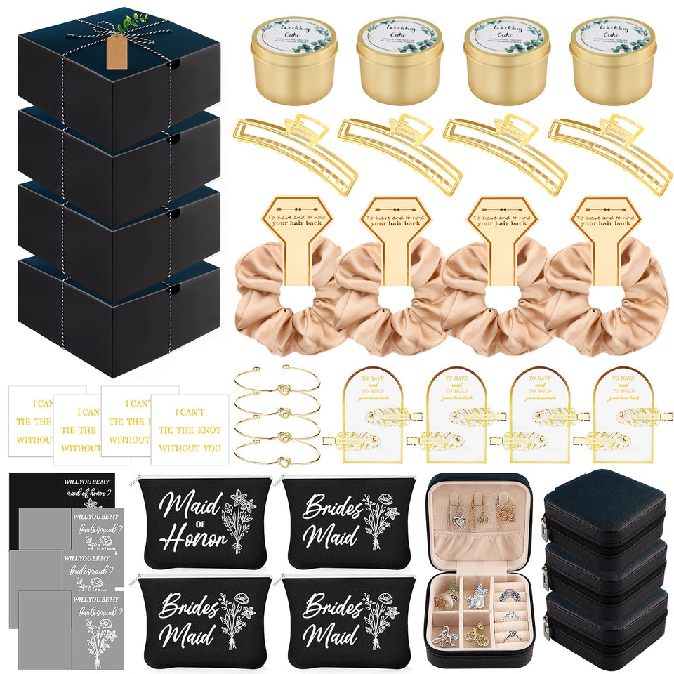 CityChalet 49-piece bridesmaid gifts set box for elegant wedding prep