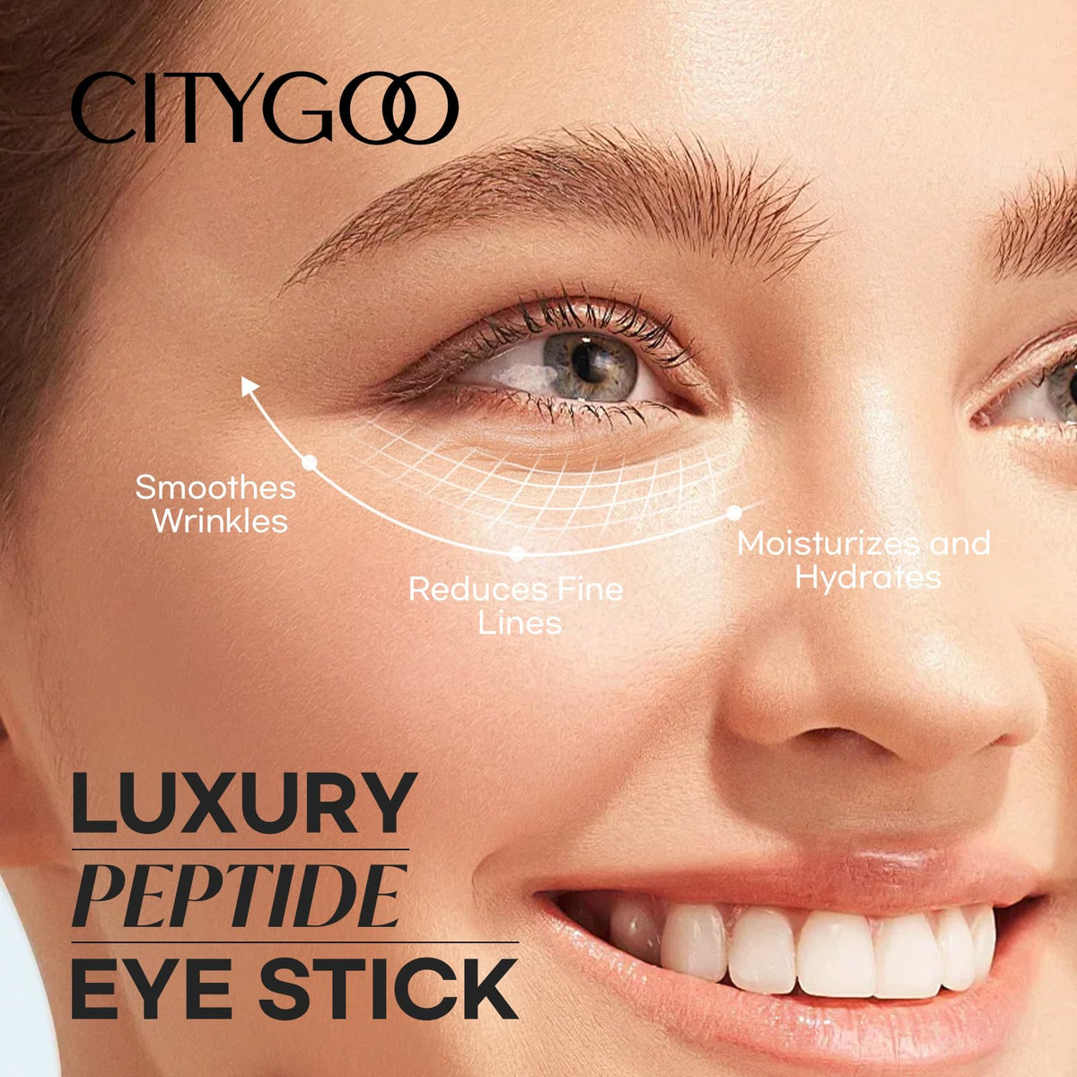 CITYGOO Retinol Eye Stick application under the eye area for targeted care.