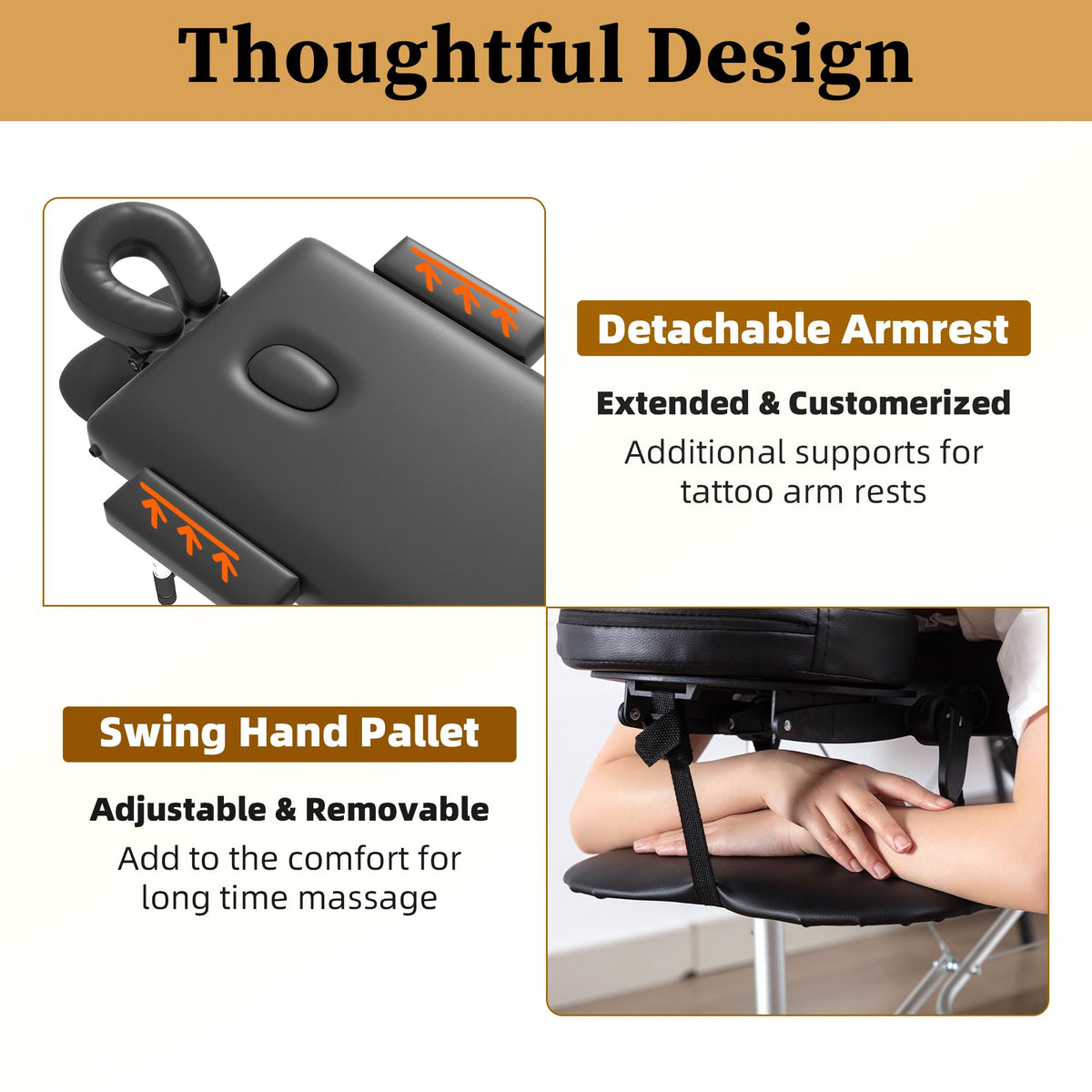 Civama 2-inch foam padding provides comfortable support during sessions.