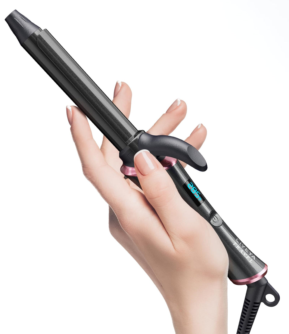 CIVEYA 3-4 inch curling iron for short hair with smooth glide and defined curls