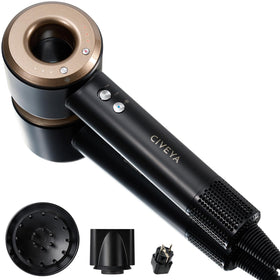 CIVEYA dual voltage hair dryer front view, compact design ideal for travel.