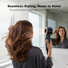 CIVEYA ultra-lightweight hair dryer in hand, portable and easy to carry.