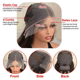 CIYOO ash blonde wig glueless cap offers comfortable wear and easy setup