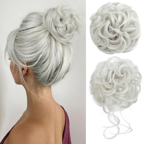 CJL HAIR 2PCS messy bun waves for a quick, voluminous updo.