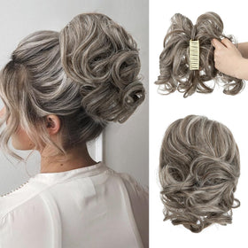 CJL HAIR claw-clip short ponytail extensions secure and quick everyday volume.