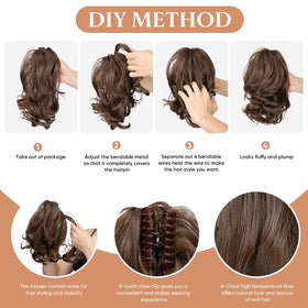 CJL HAIR messy bun hairpiece ash grey adds instant texture.