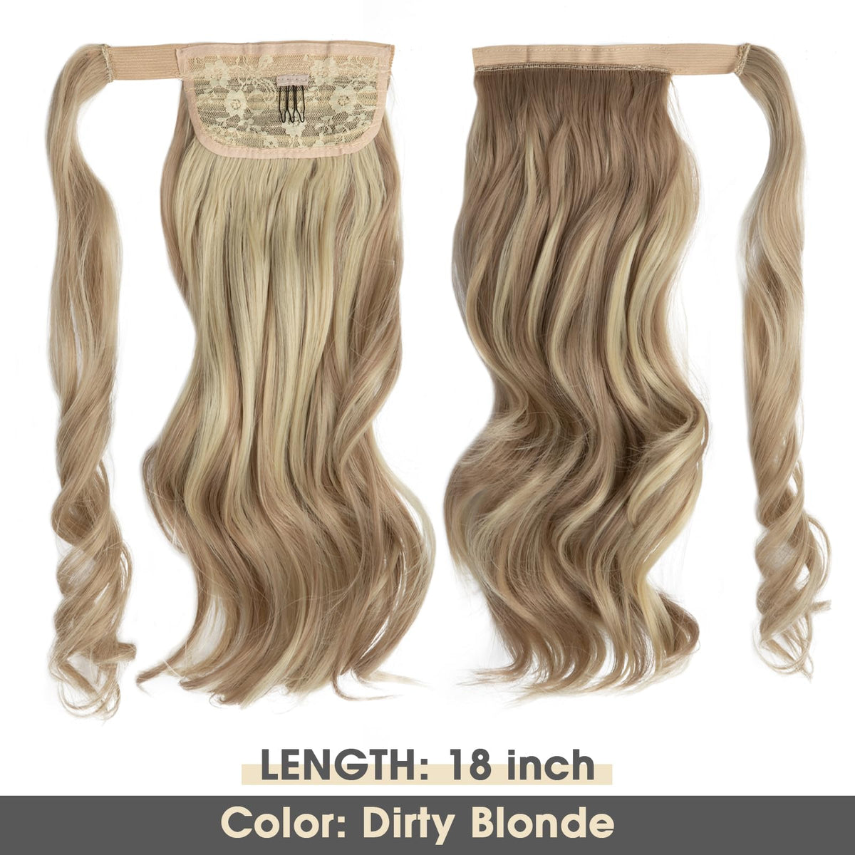 CJL HAIR clip-in ponytail extension with comb for secure daily wear