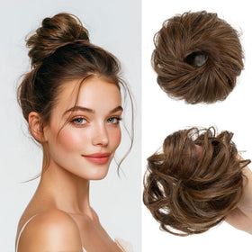 CJL HAIR small cute messy bun pack front view for quick styling.