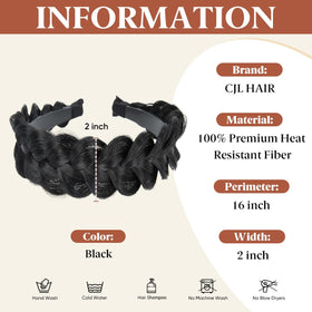 CJL HAIR braided headband side view showing comfortable fit for daily use.