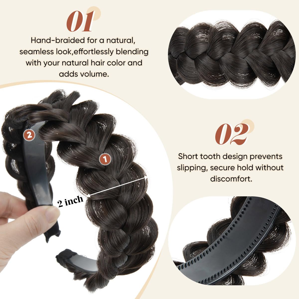 CJL HAIR headband worn with outfit for versatile occasions.