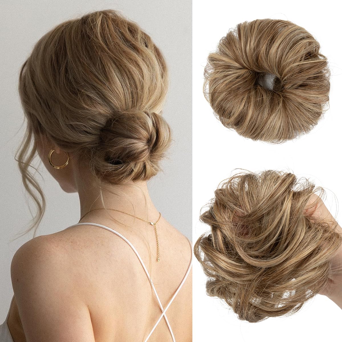 CJL HAIR 2PCs Bernstein Multi bun set adds lightweight volume for thin hair