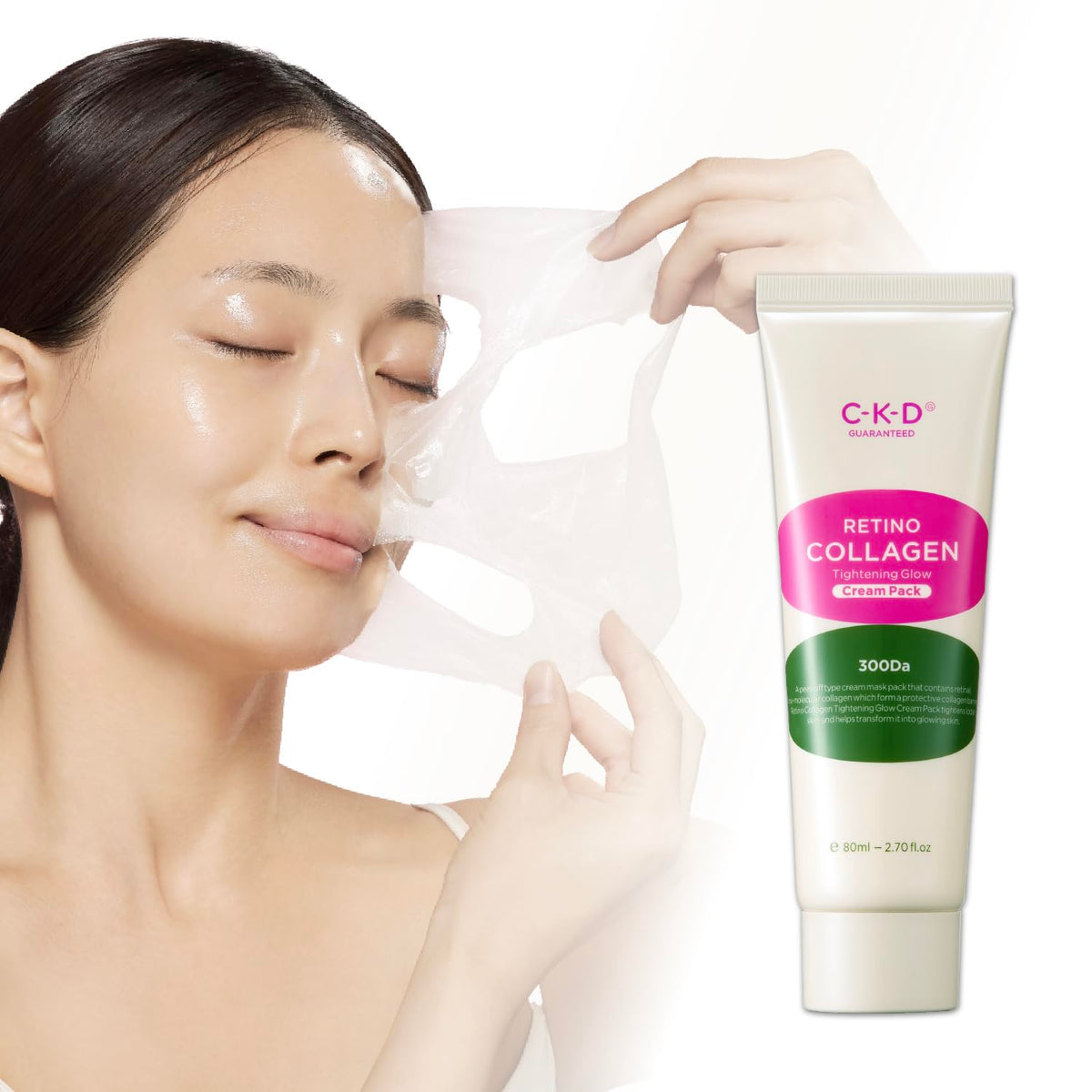 CKD Retino Collagen Creamy Peel-Off Mask reveals glass skin with firming and hydration.