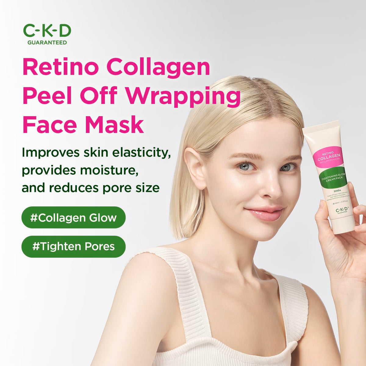 CKD Peel-Off Mask provides instant tightening for smoother pores and refreshed skin.