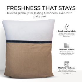 Claessonliving bath pillow odor-resistant material stays fresh between uses.