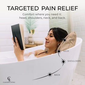 Claessonliving luxury bath pillow back-shoulder relief during long baths.