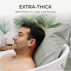 Claessonliving luxury bath pillow for tub, ergonomic design for better alignment