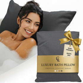 Claessonliving Luxury Bath Pillow demonstrates ergonomic support for head and neck during long soaks