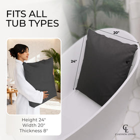 Claessonliving bath pillow suited for home spa use and at-home wellness