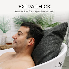 Claessonliving bath pillow is machine washable for easy maintenance