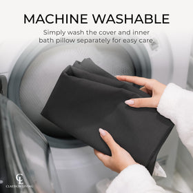 Claessonliving bath pillow stays stable and fits any tub without slipping