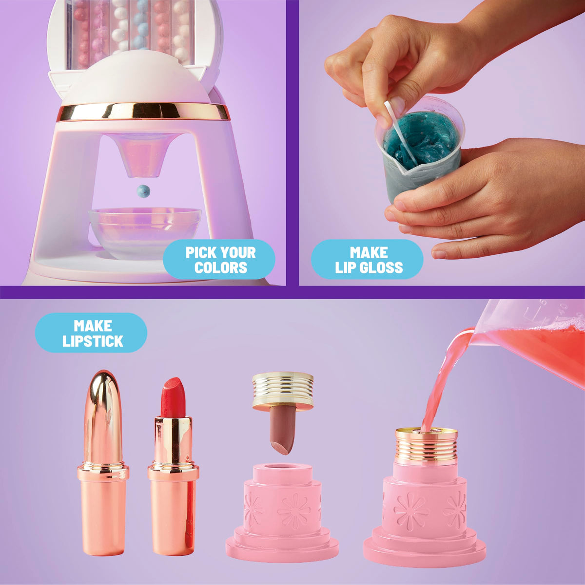 Claire’s lip lipstick tube and molds to shape your own color.