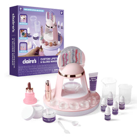 Claire’s DIY Lipstick & Lip Gloss Kit pigment pearls for custom shades.