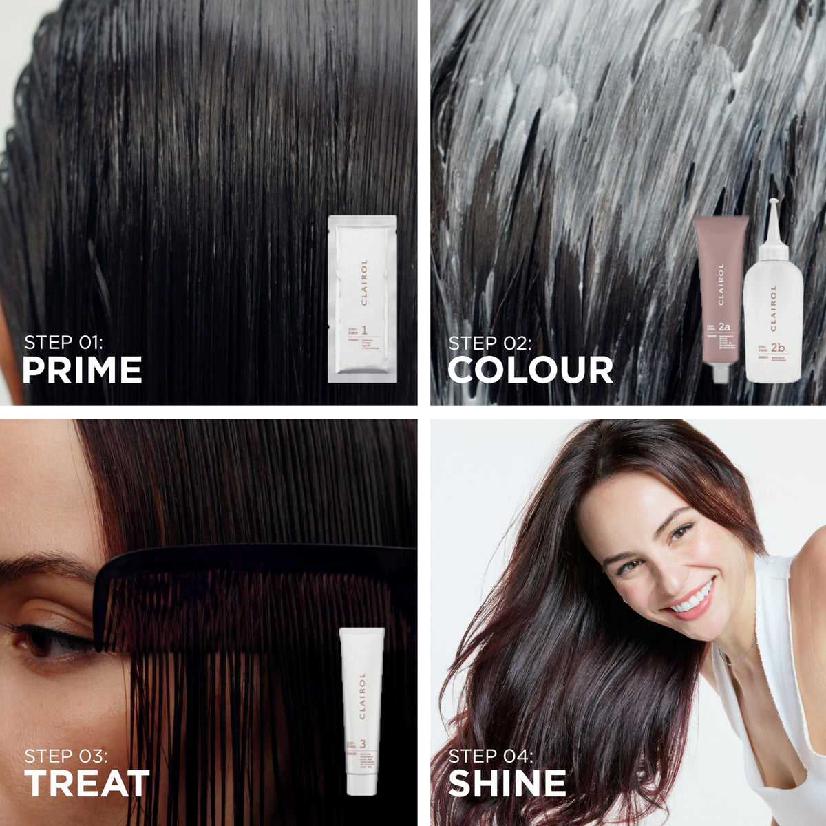 Clairol ColorStrong activator bottle used to mix color for consistent coverage