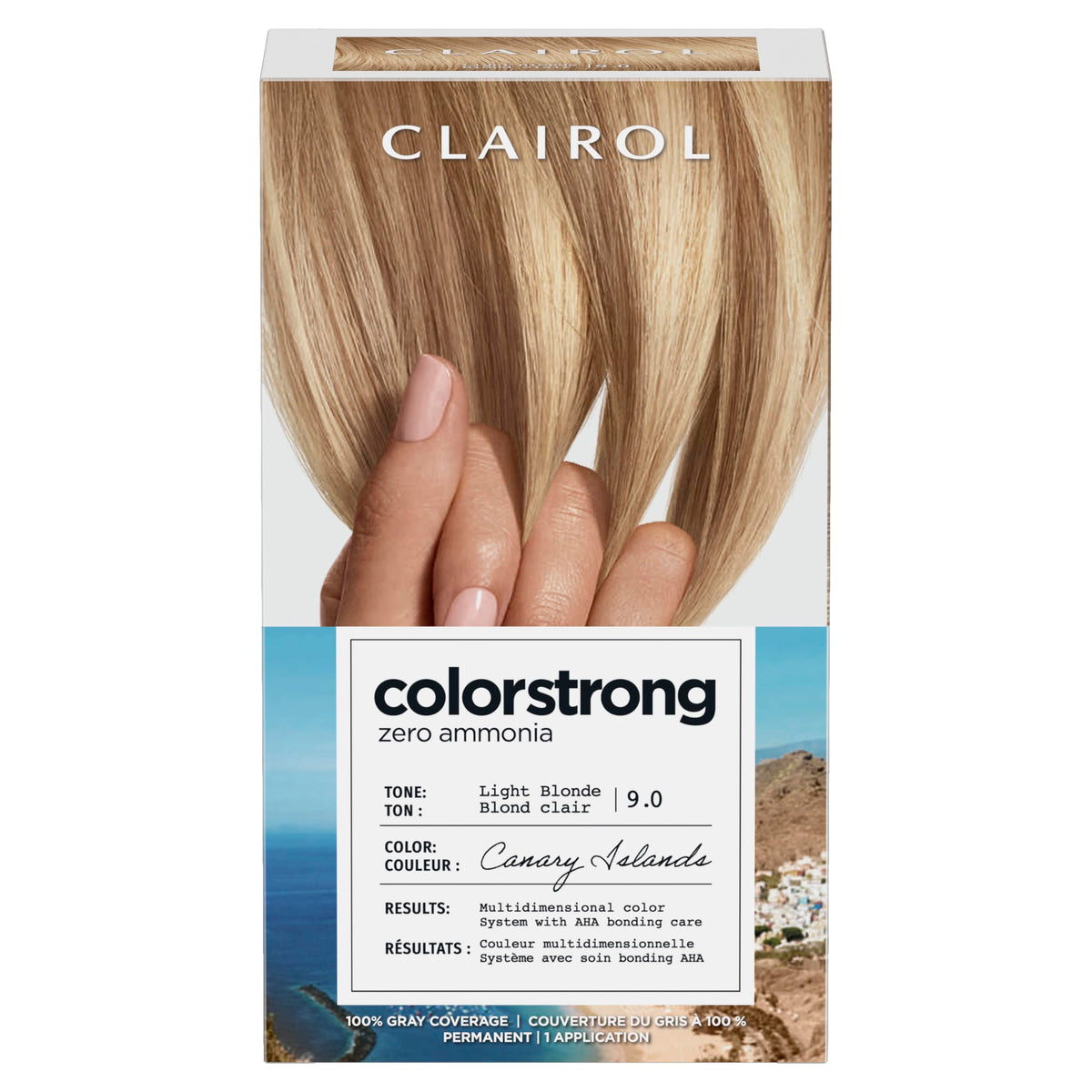 Clairol ColorStrong bonding primer application shown for even base preparation
