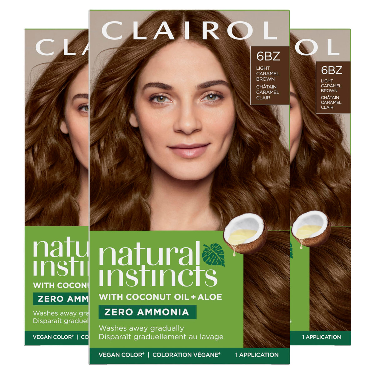 Clairol Natural Instincts 6BZ box for light caramel brown color