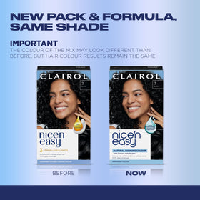 Clairol Nice'n Easy color bottle ready to mix for even uptake.