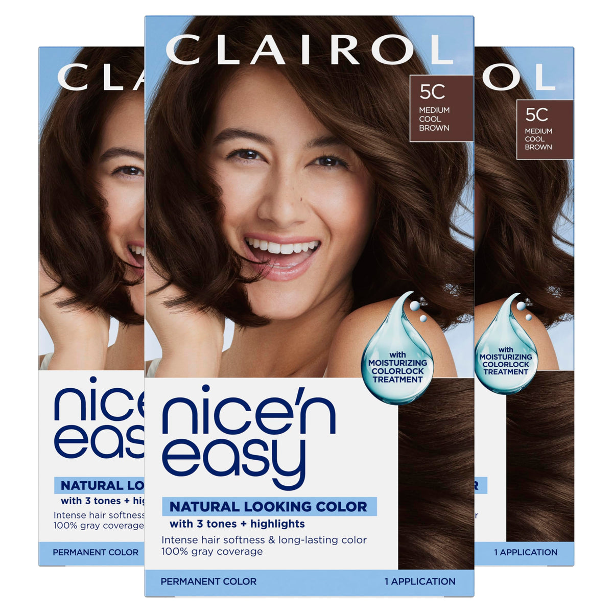 Clairol Nice'n Easy 5C color preparation for quick mixing.