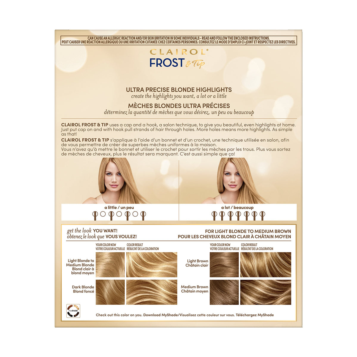 Clairol Nice’n Easy highlighting cap closeup showing strand selection