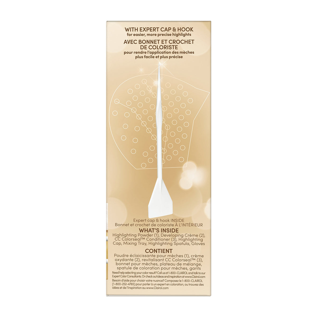 Clairol Nice’n Easy mixing tray and spatula for clean color blending
