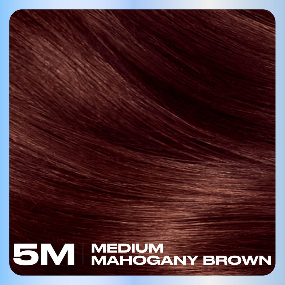 Clairol Nice'n Easy 5M color chart displays shade options for your look.